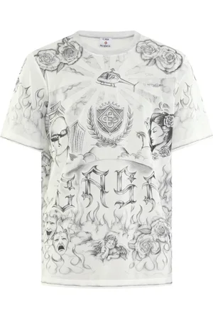Casablanca Top, Herre, Hvid, M, Trykt Crew Neck T-shirt
