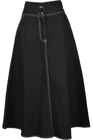 Max Mara Nederdel, Dame, Sort, 4XS, Bomuld, Nederdel