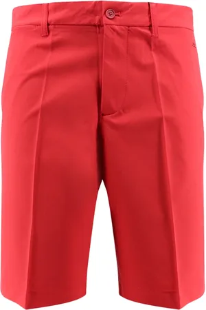 J Lindeberg Shorts, Herre, Rød, W29, Polyester, Røde Shorts med knap og lynlås