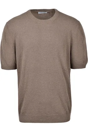 Gran Sasso Strik, Herre, Brun, 2XL, Bomuld, Bomuld Polyamid Strik Trøje