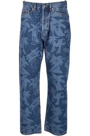 Palm Angels Jeans, Herre, Blå, W33, Bomuld, Stilfulde Jeans i 100% Bomuld