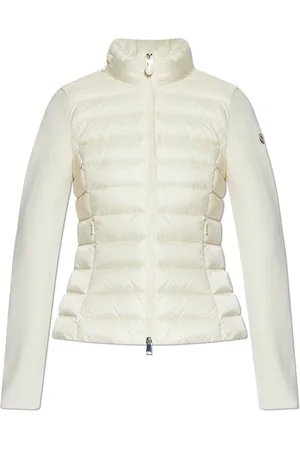 Moncler Strik, Dame, , M, Uld, Cardigan med quiltet front