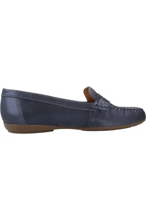 Geox Sko, Dame, Blå, 39 EU, Uld, Stilfulde Loafers