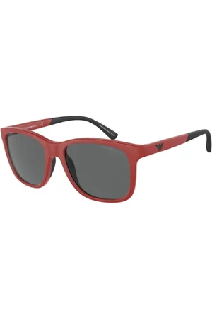 Emporio Armani Tilbehør, unisex, Rød, ONE SIZE, Uld, Stilfuld Solbrillekollektion