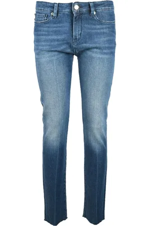 Moschino Jeans, Dame, Blå, W26, Uld, Stilfulde Denim Jeans med Elastan