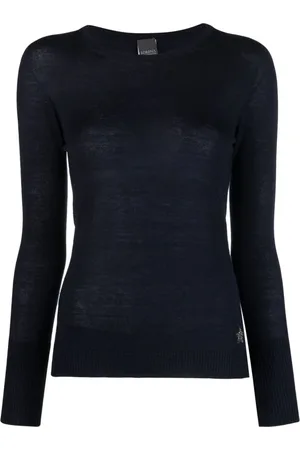 LORENA ANTONIAZZI Strik, Dame, Blå, 2XS, Cashmere, Blå Cashmere Choker Sweater