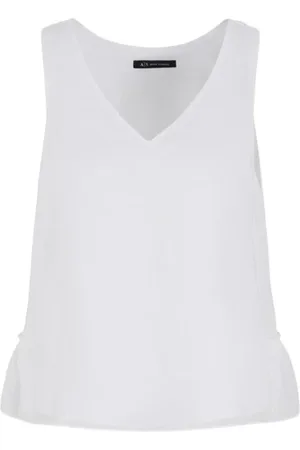 Armani Exchange Top, Dame, Hvid, XS, Uld, Hvid Top til Stilfuldt Look