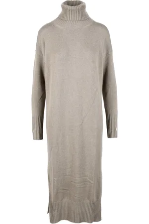SNOBBY SHEEP Kjole, Dame, , 2XS, Uld, Lang Strik Kjole i Uld-Kashmir Blanding