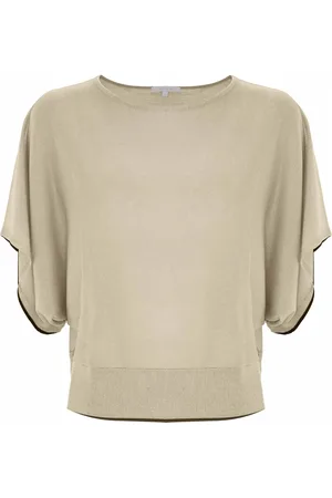 Kocca Bluser & Skjorter, Dame, Gul, XL, Elegant Silkebluse uden knapper