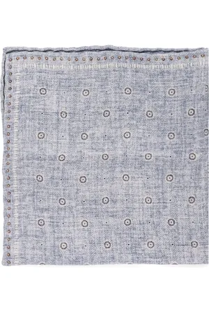 Brunello Cucinelli Tilbehør, Herre, Blå, ONE SIZE, Blå tasker med all-over print