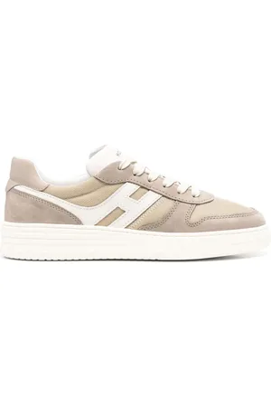 Hogan Sko, Herre, , 42 EU, Læder, Sneakers med Tekstil og Læderdetaljer