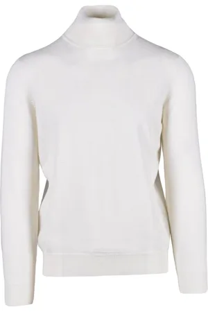 KANGRA CASHMERE Strik, Herre, Hvid, 2XL, Uld, Uldtrøje 100% Uld