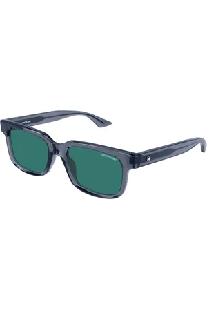 Montblanc Tilbehør, unisex, Grå, 54 MM, Uld, Stilfulde solbriller med model Mb0383S