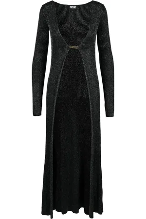VERSACE Strik, Dame, Sort, XS, Polyester, Cardigan