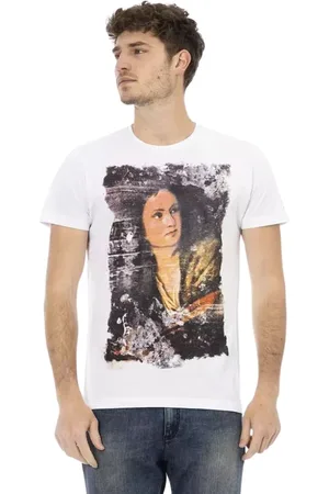 Trussardi Top, Herre, Hvid, L, Bomuld, Elegant hvidt fritidst-shirt