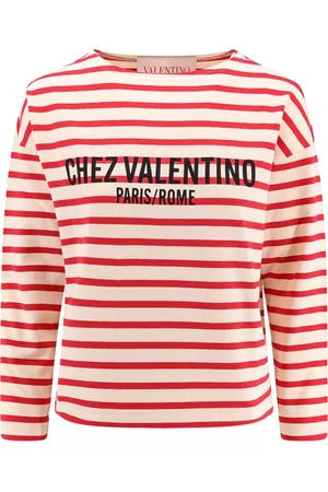 VALENTINO Top, Dame, Rød, S, Bomuld, Røde T-shirts og Polos med lange ærmer