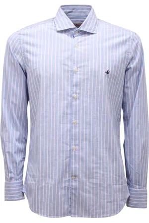 BROOKSFIELD Skjorte, Herre, Blå, S, Slim Fit Spread Krave Skjorte