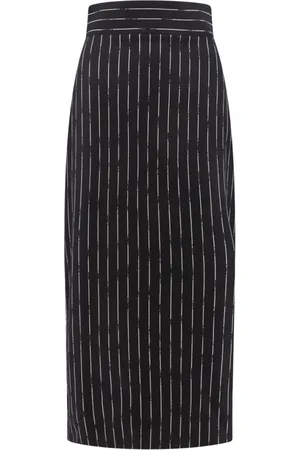 Alexander McQueen Nederdel, Dame, Sort, XS, Uld, Sort uld højtaljet nederdel