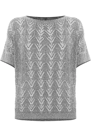 Kocca Strik, Dame, Grå, L, Uld, Elegant Mesh Top til alle lejligheder