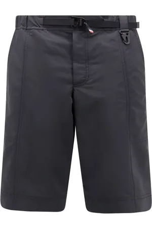 Moncler Shorts, Herre, Sort, L, Polyester, Sorte Grenoble Shorts med ikoniske detaljer