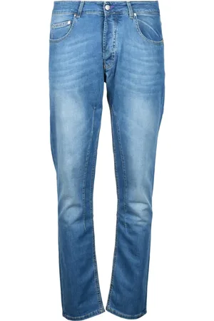 D.A. Daniele Alessandrini Jeans, Herre, Blå, W34, Bomuld, Grå Jeans 98% Bomuld 2% Elastan