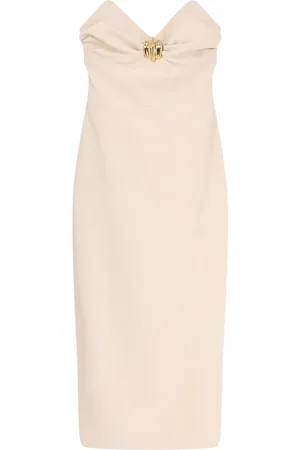 Elisabetta Franchi Kjole, Dame, , S, Polyester, Draperet Kjole med Sideslidse