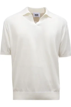 ALPHA STUDIO Top, Herre, Hvid, XL, Tyl, Latte Style Model Au-5021B 1045