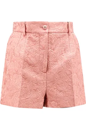 Dolce & Gabbana Shorts, Dame, Lyserød, M, Bomuld, Broderede Shorts Lynlås Lukning