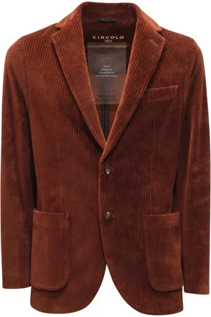 Circolo Jakke, Herre, Brun, S, Corduroy Velvet Jacket Pecan Farve