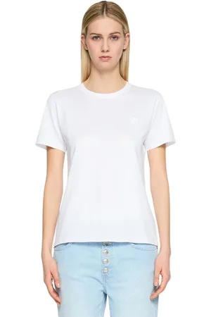 Dondup Top, Dame, Hvid, L, Bomuld, Bianco T-shirt