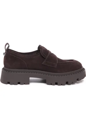 Ash Sko, Dame, Brun, 37 EU, Uld, Stilfuld Genial Stud Loafer