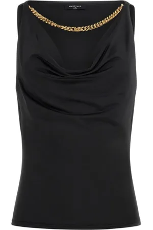 Guess Top, Dame, Sort, M, Ærmeløs Elegant Top med Hætte