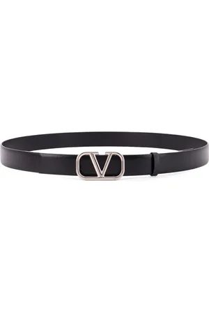 VALENTINO GARAVANI Tilbehør, Herre, Sort, 90 CM, Læder, Sort Læderbælte Metal Spænde
