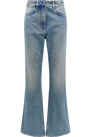 Givenchy Jeans, Dame, Blå, W27, Bomuld, Blå Jeans Lige Ben Made in Italy