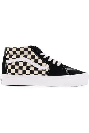 Vans Sko, Herre, Sort, 40 EU, Sorte Sneakers med Checkboard Print