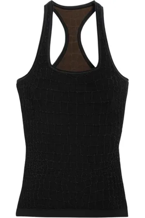 Jacquemus Top, Dame, Sort, S, Sort Ribbet Tank Top Scala