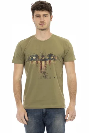 Trussardi Top, Herre, Grøn, M, Bomuld, T-shirts