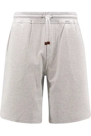 Brunello Cucinelli Shorts, Herre, Grå, L, Bomuld, Grå Shorts med Justerbar Talje