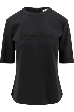 Max Mara Top, Dame, Sort, L, Uld, Sorte T-shirts og Polos med Lynlås