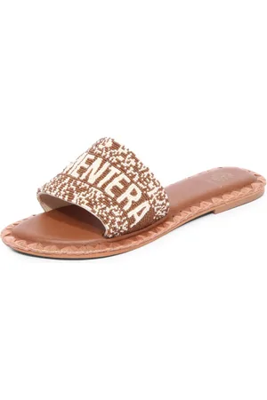 DE SIENA Sko, Dame, Brun, 39 EU, Perler Sandal Formentera Stil