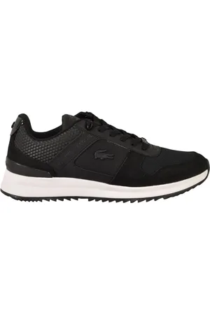 Lacoste Sko, Herre, Sort, 42 EU, Suede, Suede og stof sneakers