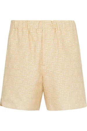 Fendi Shorts, Herre, , S, Bomuld, Shorts med Metal Krog Lukning