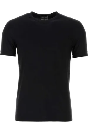 Giorgio Armani Top, Herre, Sort, L, Strækviskose T-shirt