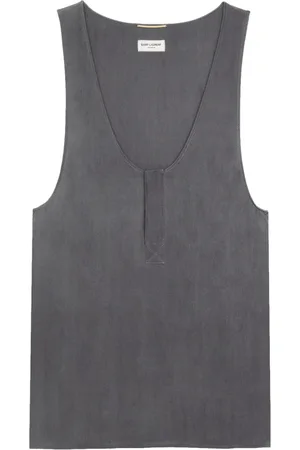 Saint Laurent Top, Dame, Sort, S, Silke Sort T-shirts og Polos