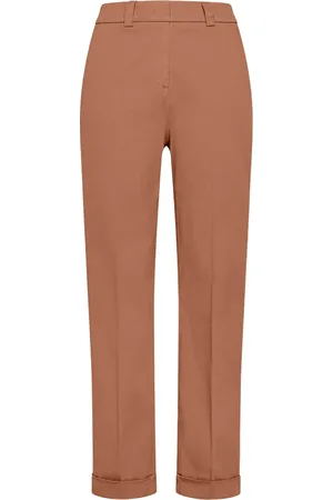 Peuterey Bukser, Dame, Brun, 2XS, Bomuld, Bomuld Stretch Straight Leg Bukser
