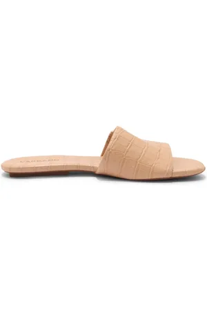 CARRANO Sko, Dame, , 40 EU, Læder, Læder tøfler med Croco Cream detalje
