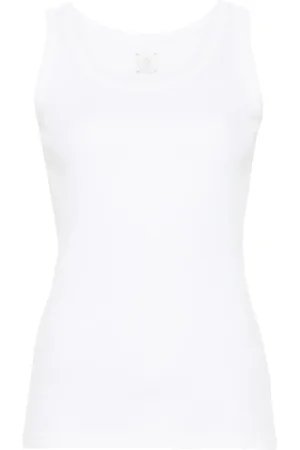 ELEVENTY Top, Dame, Hvid, L, Bomuld, Hvid Tank Top Bomuld Afslappet Stil