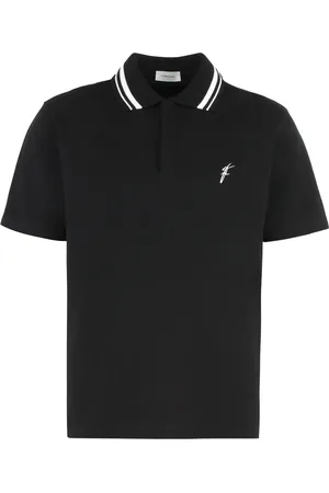 Salvatore Ferragamo Top, Herre, Sort, S, Bomuld, Bomuld Polo Skjorte Ribbet Krave