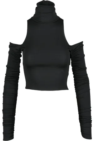 Dondup Top, Dame, Sort, M, Polyester, Elegant Top med Polyester og Elastan