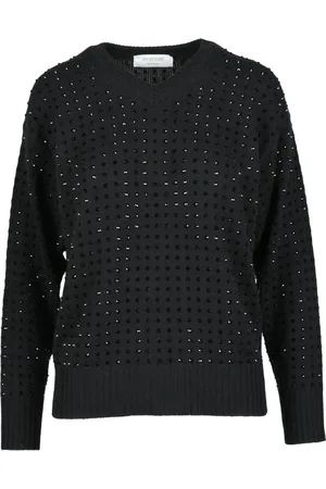 Sportmax Strik, Dame, Sort, S, Uld, Uldblanding Basislag Top